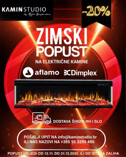 Zimski popust na električne kamine